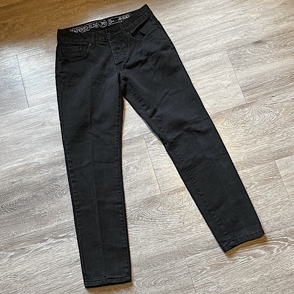 BURTON MENSWEAR • Tapered Slim Fit Denim Jeans • Size 30 • Black • Unisex - Picture 15 of 16
